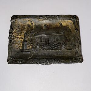 Jennie Wade House Gettysburg PA Souvenir Metal Tin Trinket Dish Ash Tray Japan